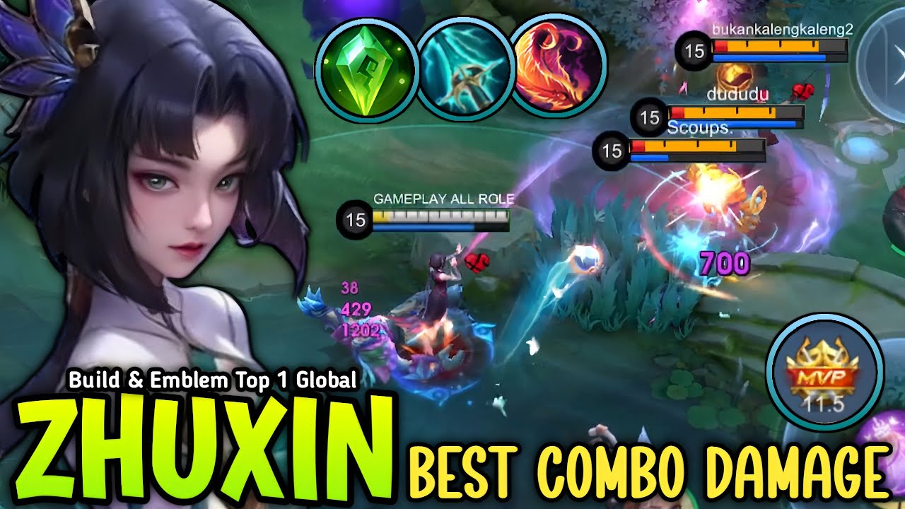 ZHUXIN SUPER ANNOYING MAGE WITH BEST BUILD & EMBLEM TO GEX MAX SHEILD - BUILD TOP 1 GLOBAL ZHUXIN