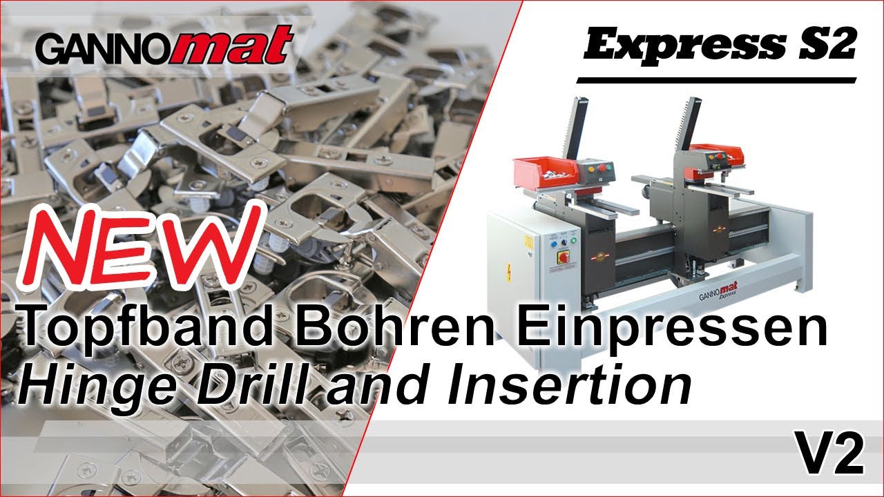 GANNOMAT Express S2 / Topfband Bohren Einpressen / Hinge Drill Insert