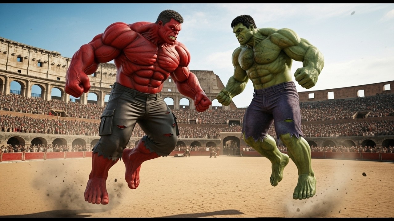 HULK VS RED HULK | INCREDIBLE HULK VS RED HULK (ARENA BATTLE  - PART 4 #hulk #redhulk