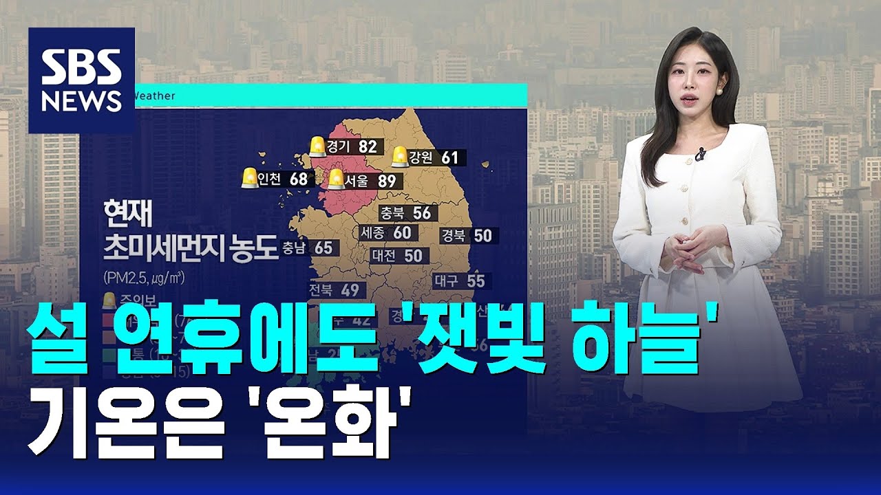 [날씨] '잿빛 하늘' 설 연휴에도 이어져…기온은 '온화' / SBS
