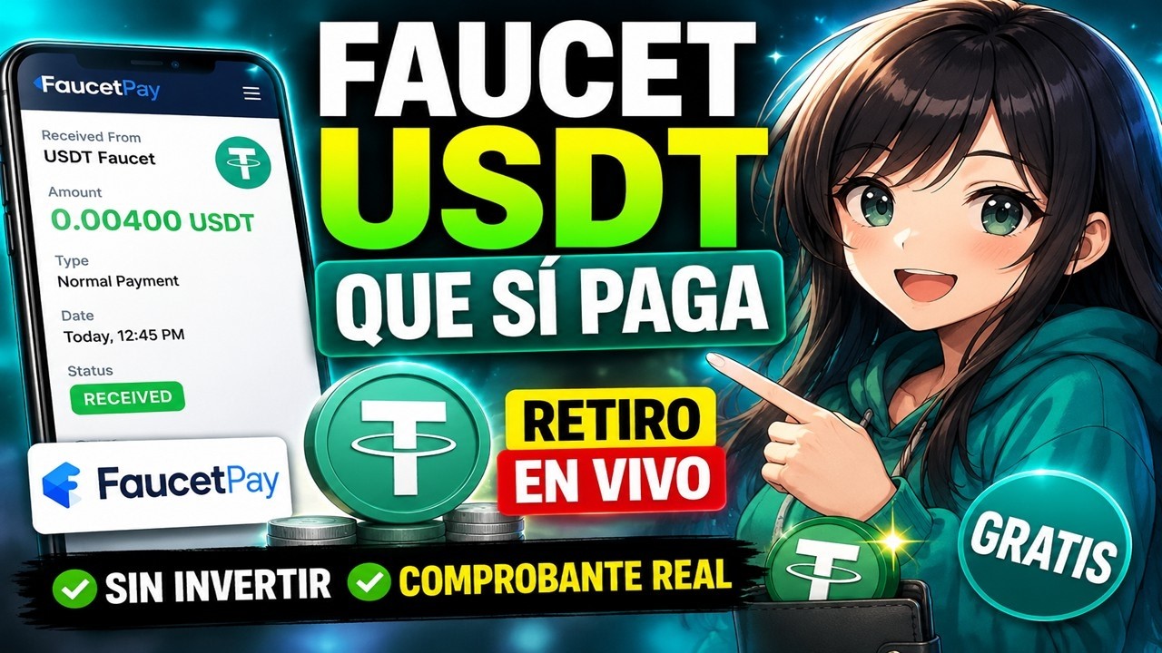 ✅ FAUCET de USDT que S&Iacute; PAGA | Retiro EN VIVO a FaucetPay