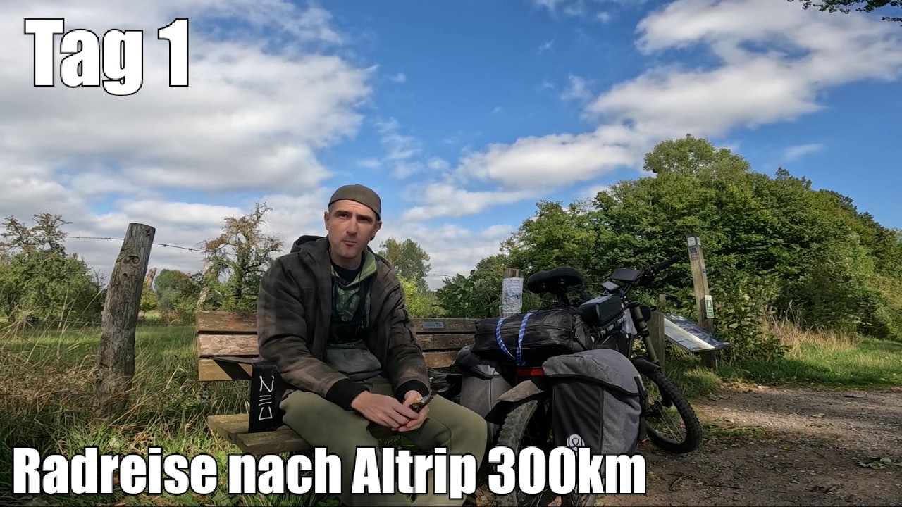 300 Kilometer Tour nach Altrip zum Fahrrad Wohnwagen Treffen 2025 / Erste Radreise mit Zelt | Tag 1