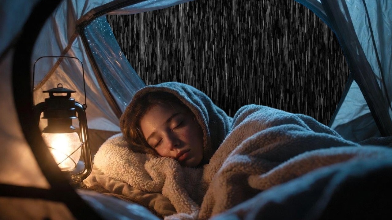 Heavy Rain Outside the Tent 🌧️ | Soothing Rain Sounds in the Tent for a Better Night's Sleep