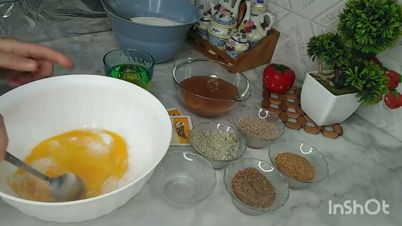 مبروشة  بالمربى و الحبوب (كتان 🌼بذور دوار الشمس ☀️ سمسم🌼بذور اليقطين ) وصفة بسيطة جدا و سهلة التحضير