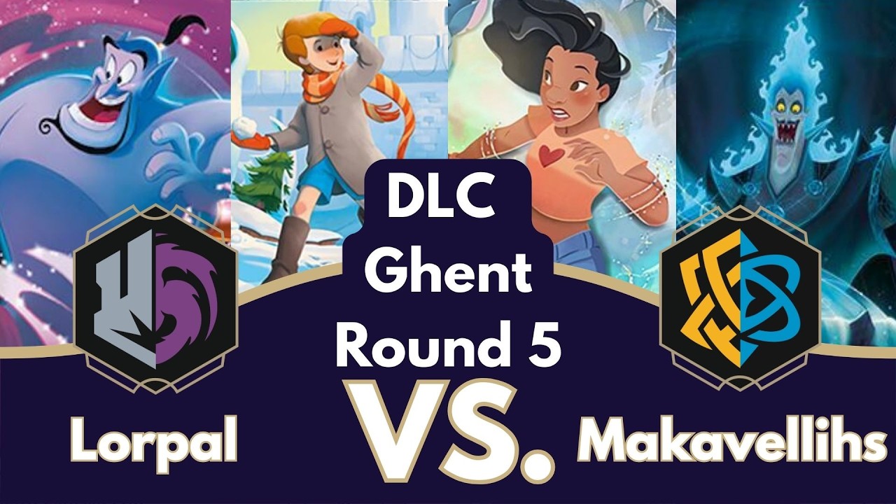 Disney Lorcana DLC Ghent Round 5 | Amber Sapphire vs Amethyst Steel | Winterspell Meta