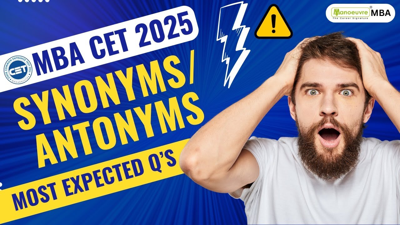 MAH MBACET 2025: How To Crack Vocabulary Section? Most Expected Vocab Question | Synonyms | Antonyms