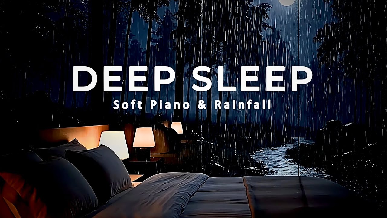 Deep Sleep in 3 Minutes | 2 Hour Soft Piano and Rain for an Overactive Mind