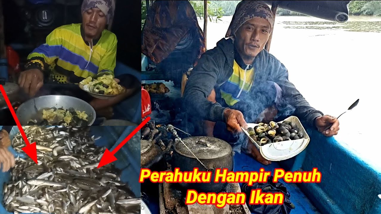 Perahuku Hampir Gak Muat!! Pasang Perangkap Ikan Dan Bermalam Berburu Siput Pohon Untuk Buka Puasa