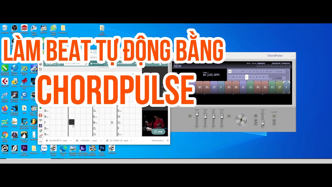 LÀM BEAT BOLERO ĐƠN GIẢN BẰNG PHẦN MỀM TỰ ĐỘNG CHORDPULSE - AI CŨNG LÀM ĐƯỢC