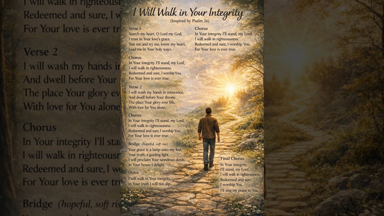 I will Walk in Your Integrity. Inspired by Psalm 26.
