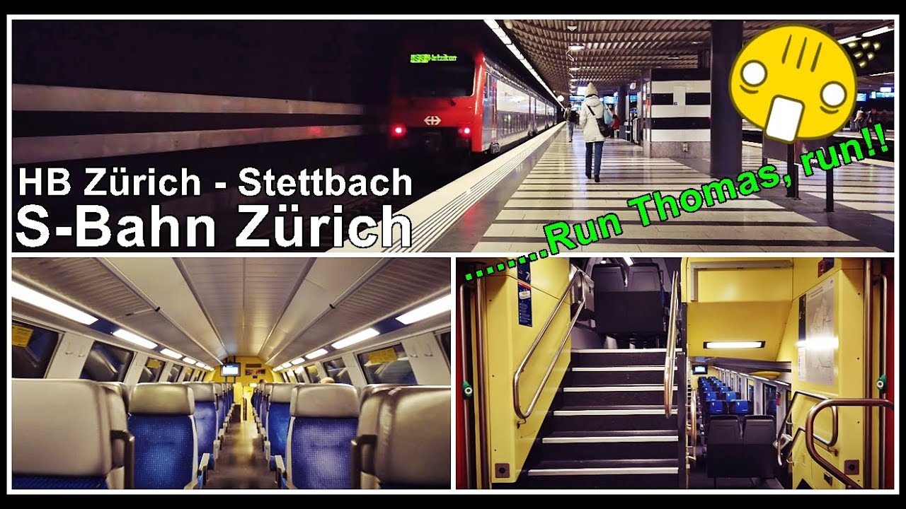 INSIDE SWISS TRAIN / Mit der S-Bahn (S3) vom Hauptbahnhof Zürich nach Stettbach, Zürich, Schweiz