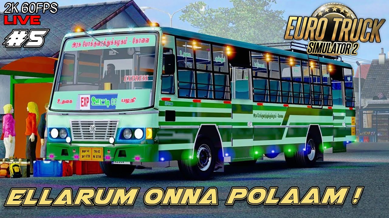 ETS 2 Tamil Live Winter MAP -  Bus Mods | Naresh Playz | Tamil Gaming