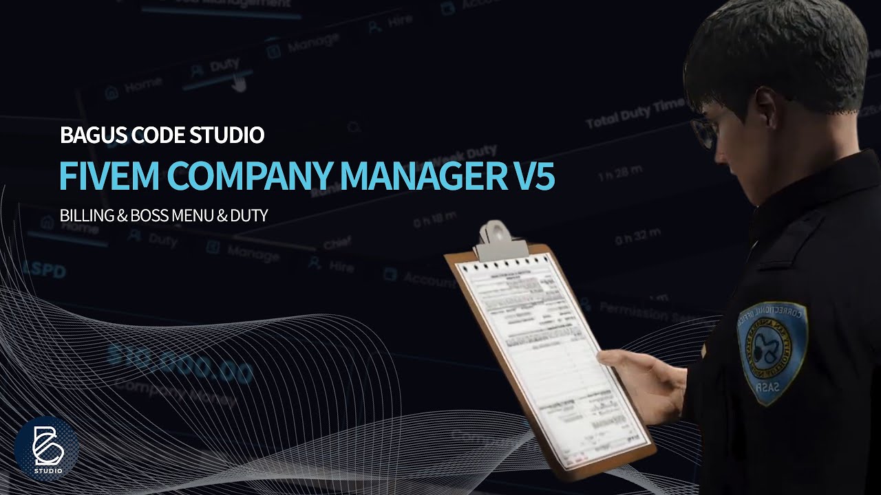 FiveM Company Manager V5 | Billing & Boss Menu & Duty | Baguscodestudio