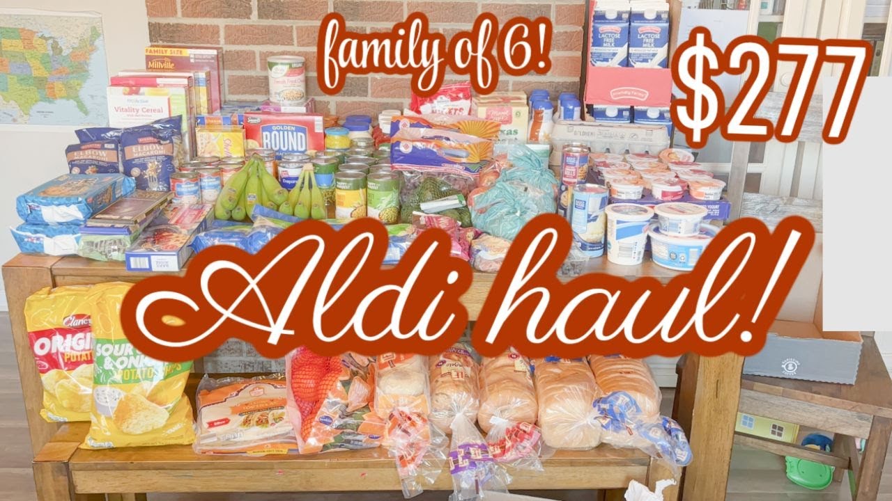 277 долларов США за доставку из ALDI на 2 недели для нашей семьи из 6 человек!
