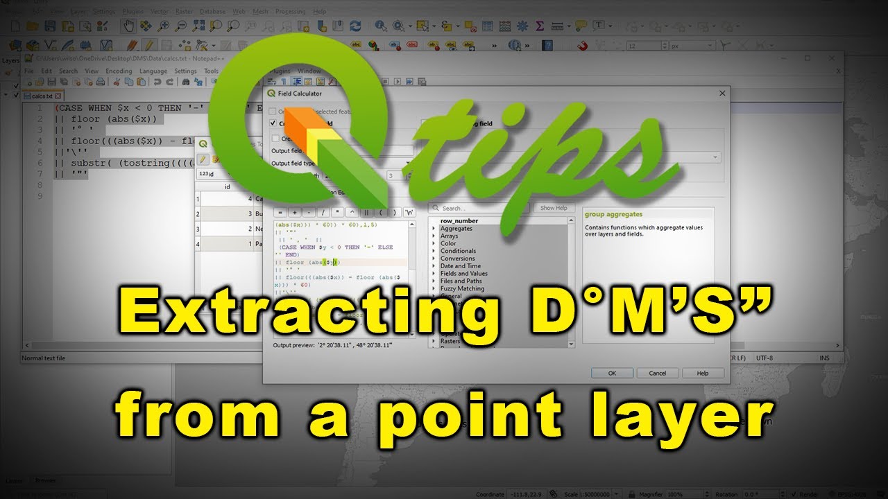 QGIS - Extracting x y coordinates in D°M'S