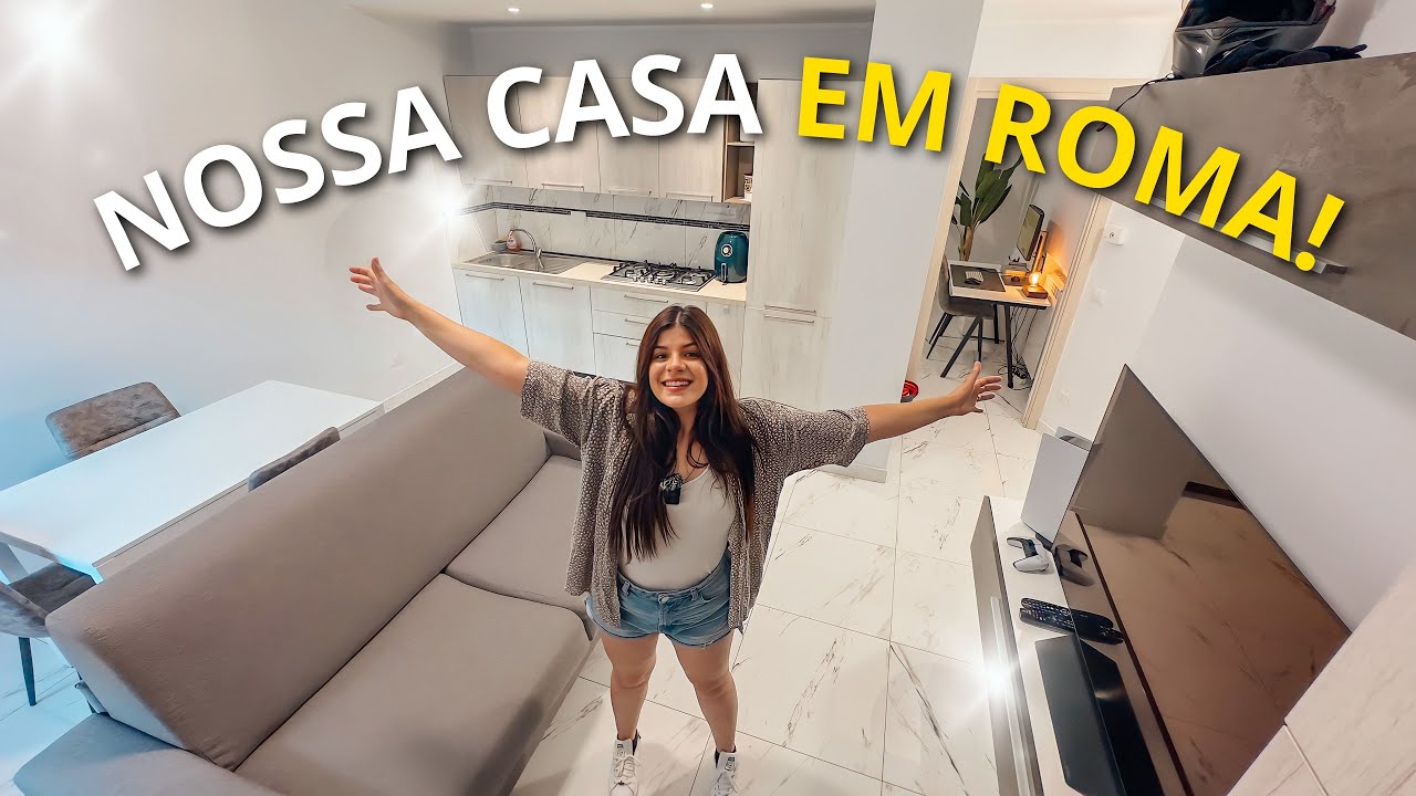 FINALMENTE MINHA NOVA CASA EM ROMA! TOUR COMPLETO PRA VOCÊS...