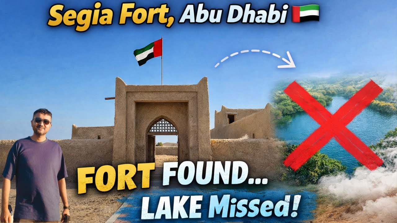 Exploring Segia Fort, Abu Dhabi 🇦🇪 | Failed Attempt to Reach a Nearby Lake