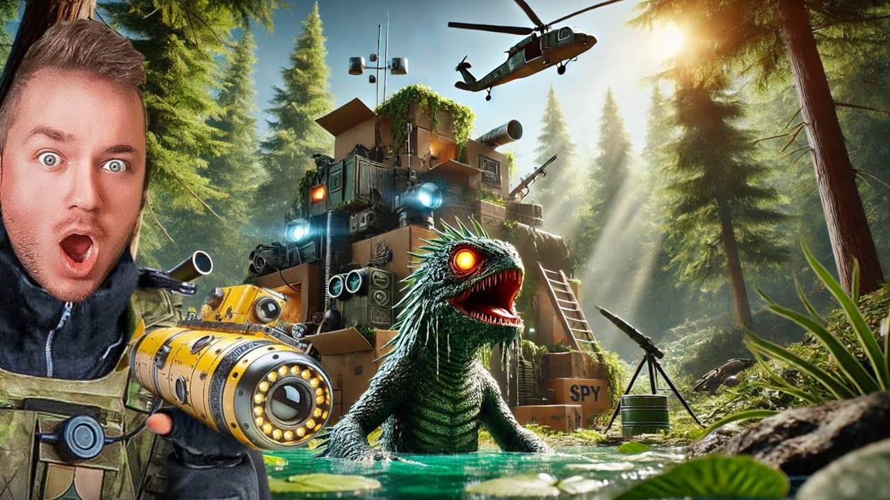 We Spent 100 Hours catching Real Life Pond Monster! The Movie (Floating Box Fort Spy Base)