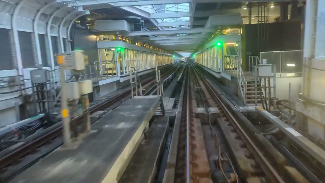 2024.04.07 新北捷運環狀線 受0403花蓮地震影響 局部營運 Y12 中和 — Y07 大坪林 逆行 路程景 （含 地震臨時停車、降速運轉巡軌）
