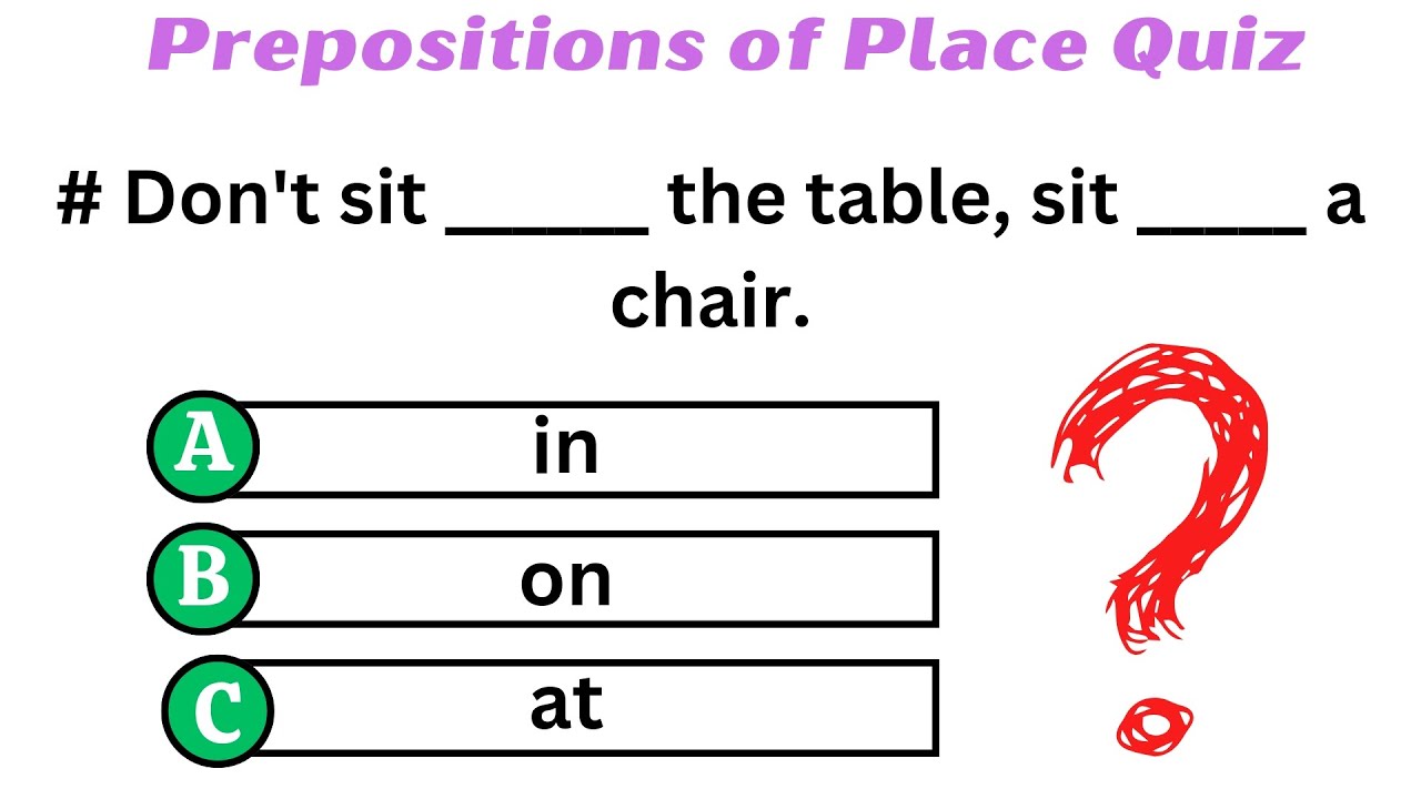 Preposition of Place Quiz Test - 01 I English Grammar Test #preposition