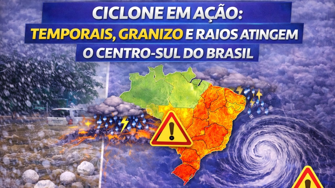 SEXTA-FEIRA DE ALERTA: CICLONE TRAZ CHUVA FORTE, ALAGAMENTOS E TEMPO SEVERO