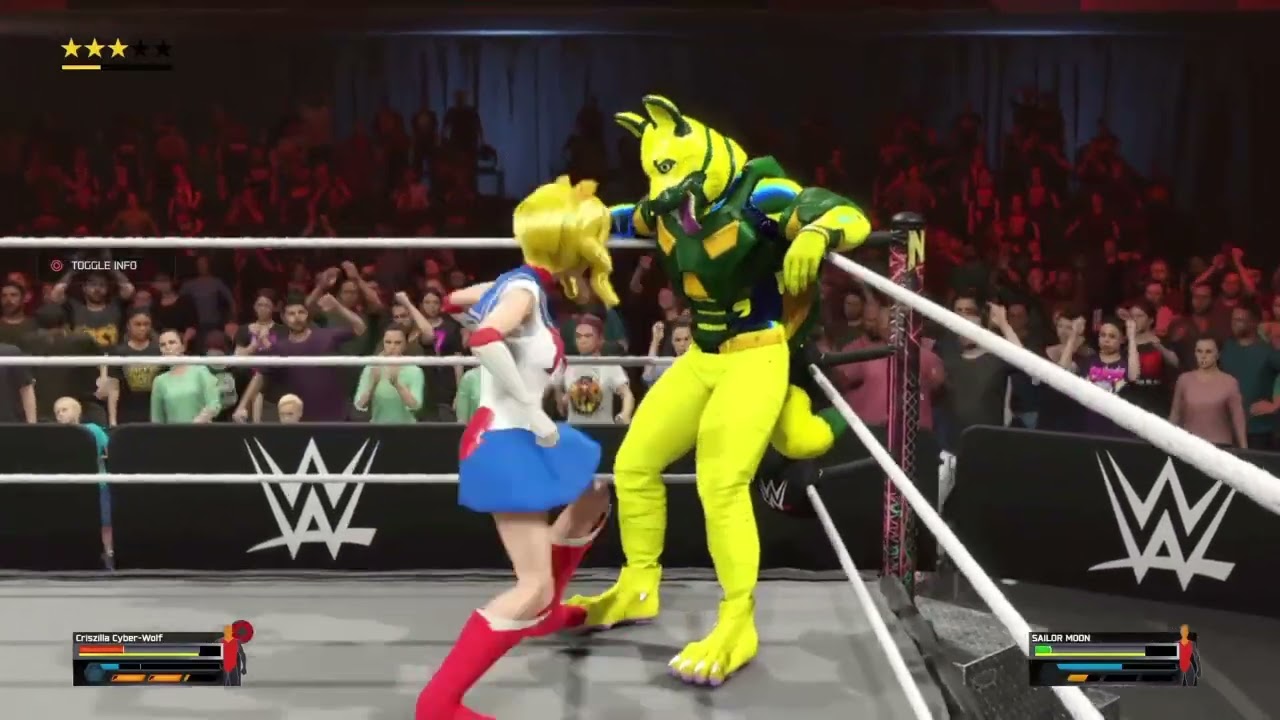 WWE 2K25: Крисзилла Кибер-Волк против Сейлор Мун (Раунд 2)