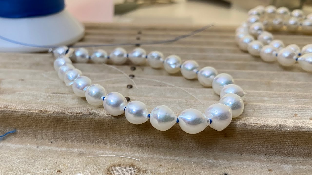 🌸 Making akoya all-knot bracelet with blue thread | Live Jam by Flower Jem🌸