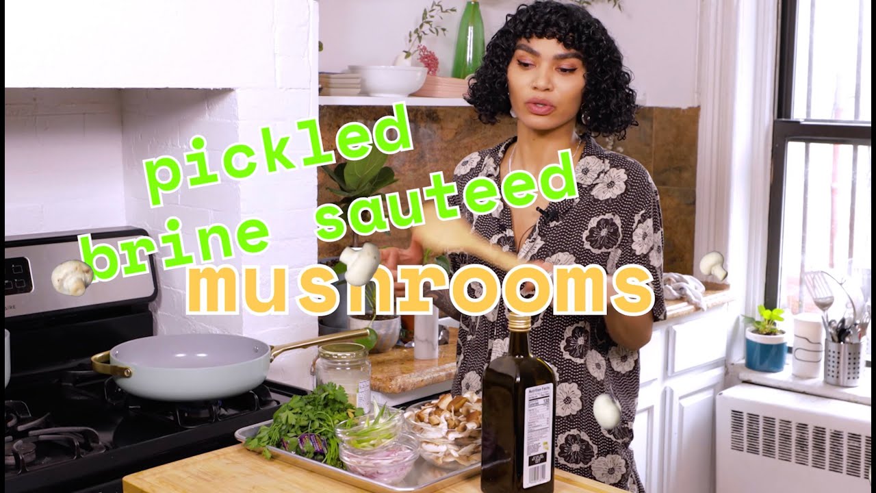 PICKLE BRINE SAUTEED MUSHROOMS!