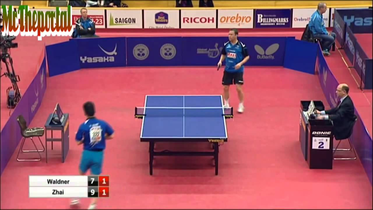 Table Tennis   Jan Ove Waldner Vs Zhai Yujia   Safir Open 2014