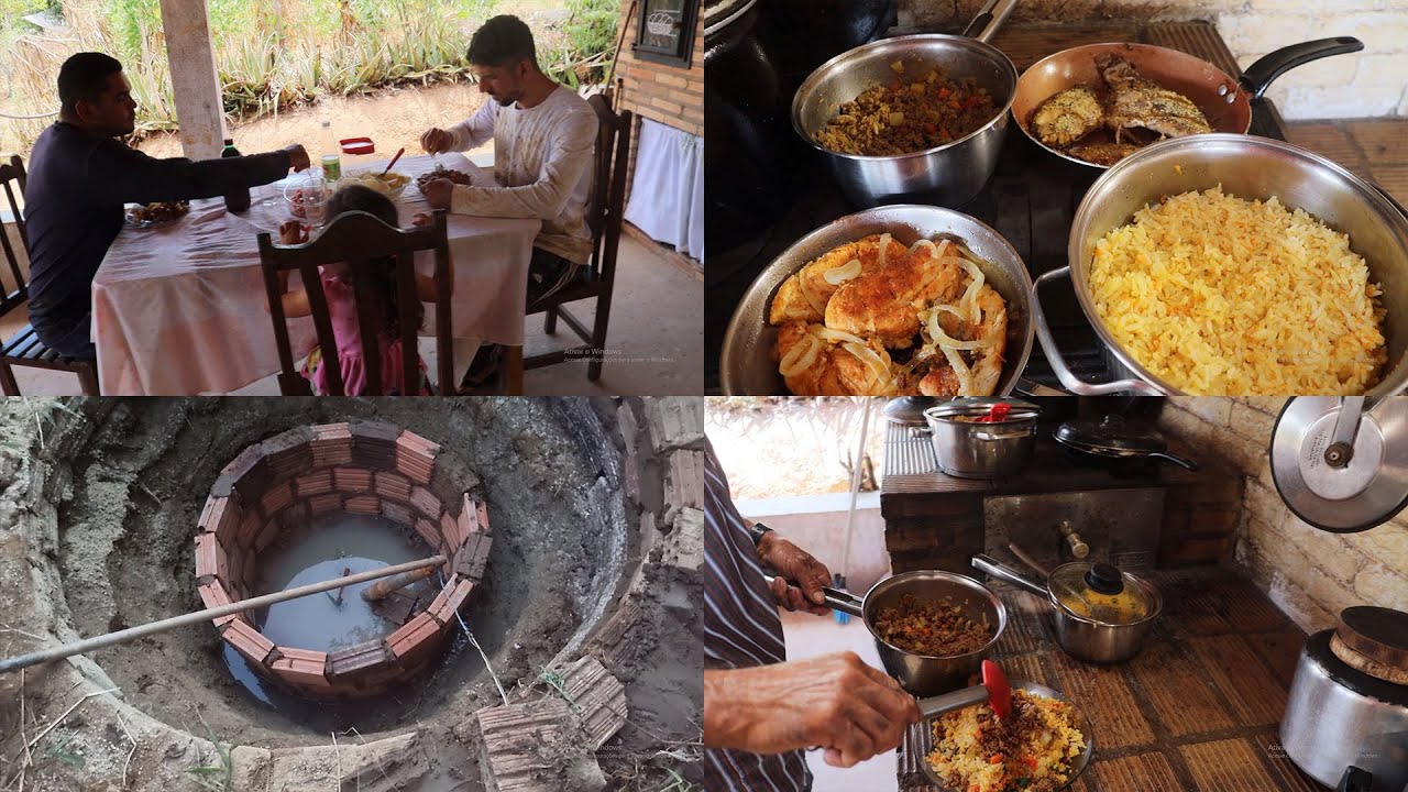 REFORMA DA CACIMBA+ PREPARANDO ALMOÇO PARA OS MENINOS 