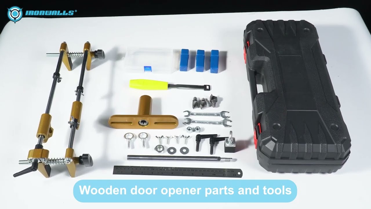 IRONWALLS Wooden Door Lock Hole Opener Kit, Mortise Lock Jig for Wooden Door