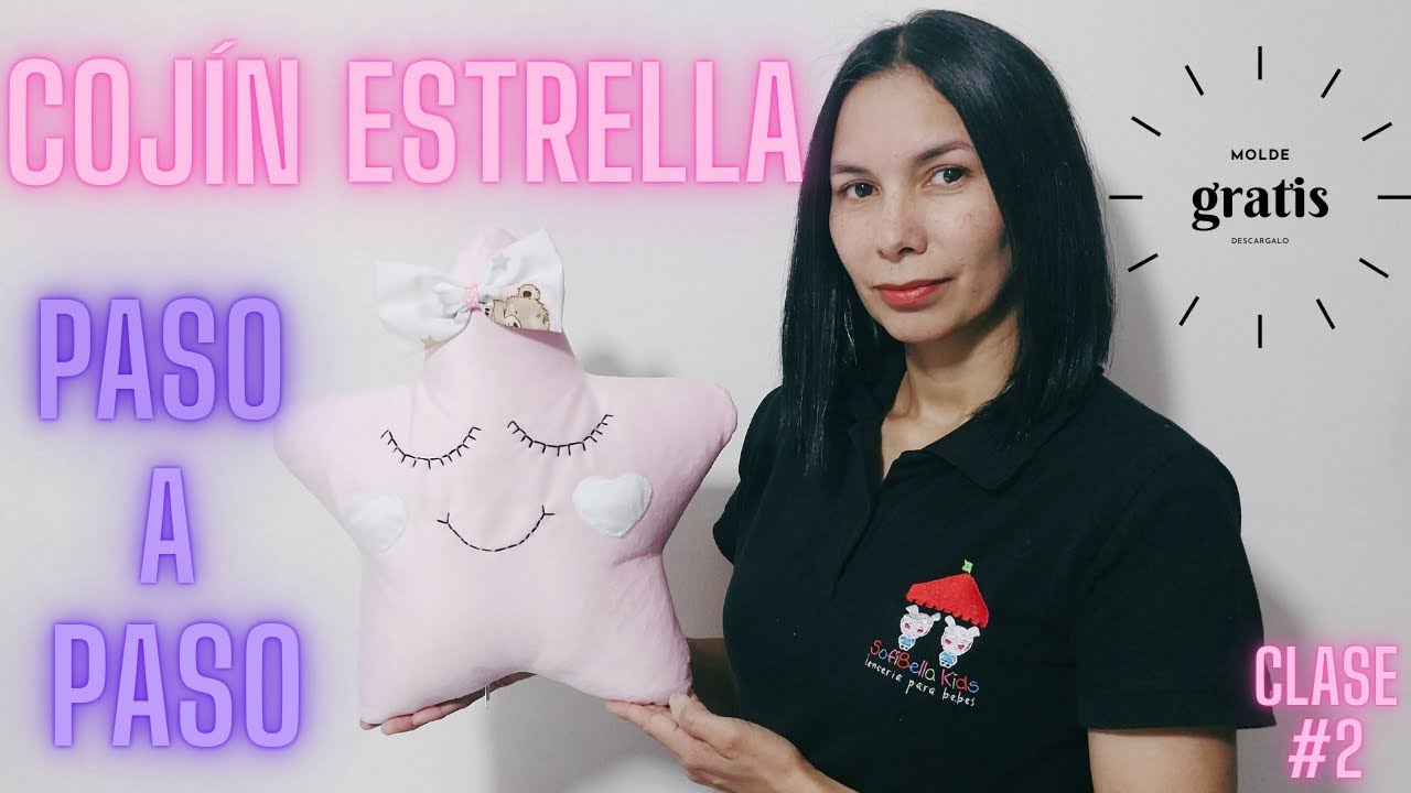 COJÍN DE ESTRELLITA CURSO DE LENCERIA PARA CUNA CLASE # 2