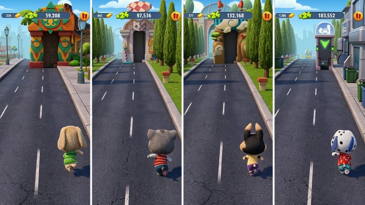 Talking Tom Gold Run: Talking Ben, Frosty Tom, Talking Becca, Hawallan Hank (Android/iOS) Gameplay