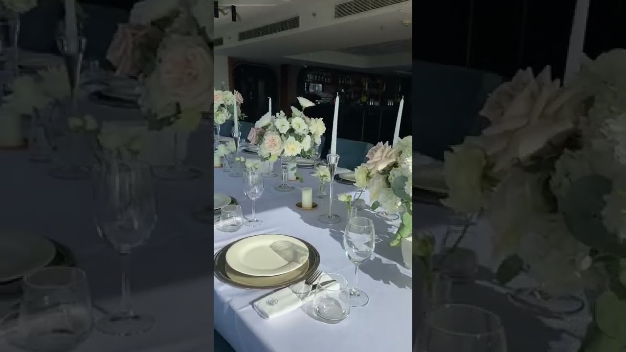 Wedding dinner flowers & decor in Tiflis Veranda | Оформление свадебного ужина в Тбилиси