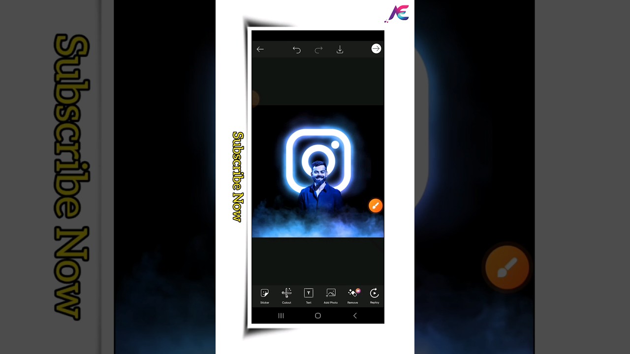 Instagram Logo Photo Editing In PicsArt #shorts