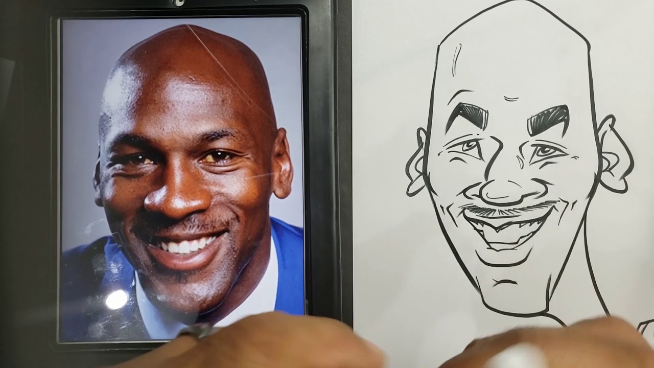 How to draw a Caricature of Michael Jordan