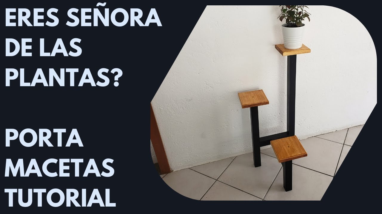 Porta macetas en madera Diseño fácil de hacer. TUTORIAL