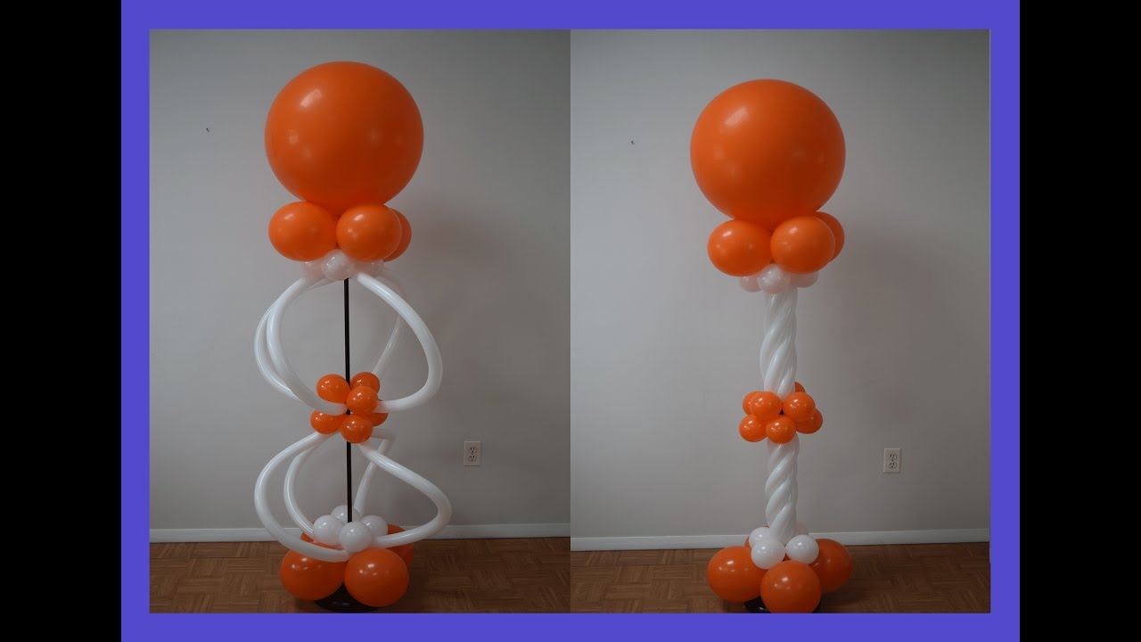 How to make Balloon spiral twist columns How to make pattern balloon column series Part 4