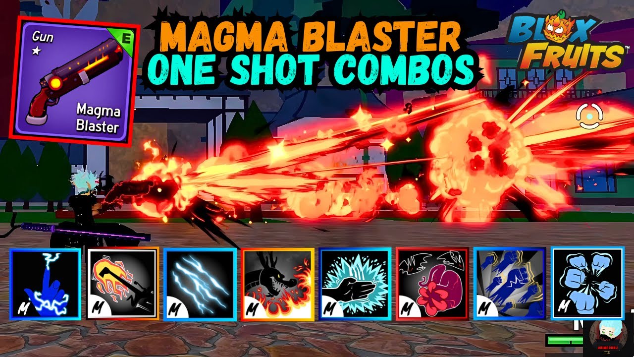 Magma Blaster One Shot Combos With All Melee | Blox Fruits Update 24