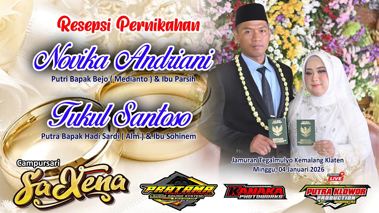 #Live CS. SAXENA - RESEPSI PERNIKAHAN -  NOVIKA & TUKUL - PRATAMA AUDIO - PK SHOOTING -4-1-2026
