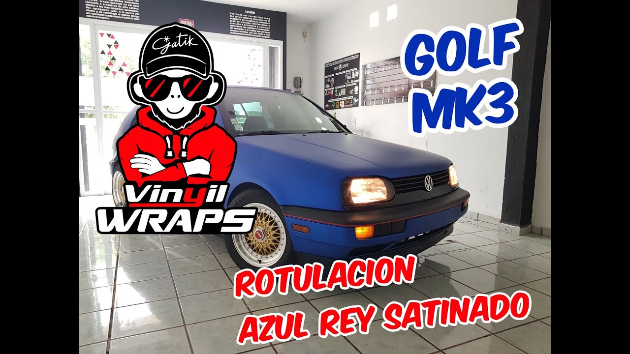 Golf MK3 Rotulación azul rey satinado!!!