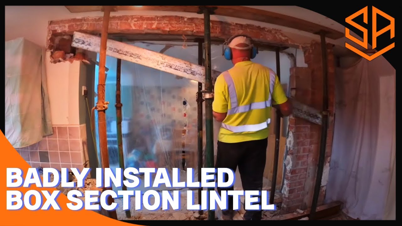 BADLY INSTALLED BOX SECTION LINTEL