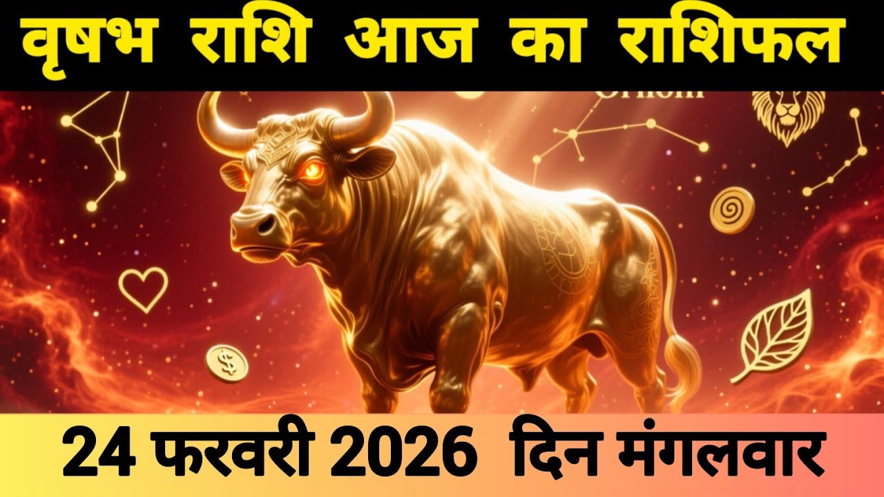 वृषभ राशि 24 फरवरी 2026 | Vrishabh Rashi 24 February 2026 | Aaj Ka Vrishabh Rashifal #आजकावृषभराशिफल