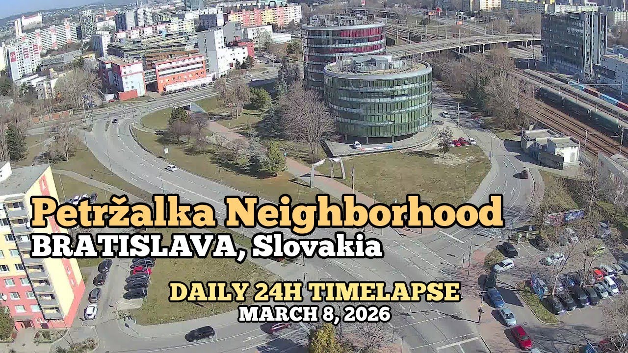 Petržalka Neighborhood - Daily Timelapse: March 8, 2026 [Bratislava, Slovakia]