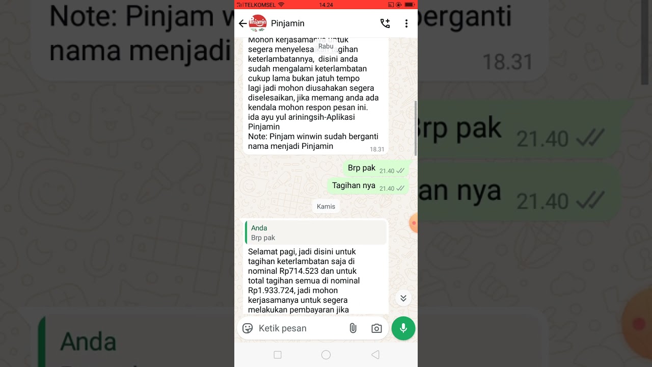 PENGALAMAN GALBAY DI APLIKASI PINJAM WIN WIN ATAU PINJAMIN,GALBAY 1,2 TELAT 11 HARI.