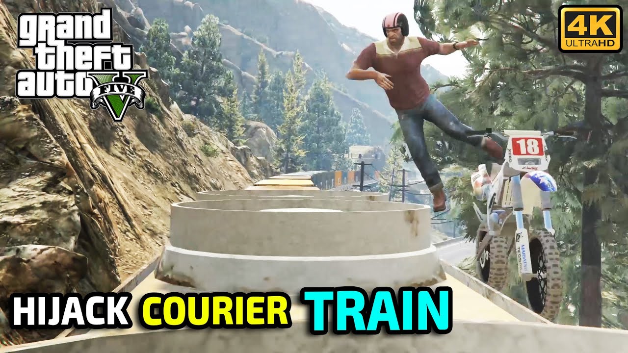GTA 5 - HIJACKING COURIER TRAIN | DERAILED MISSION GAMEPLAY