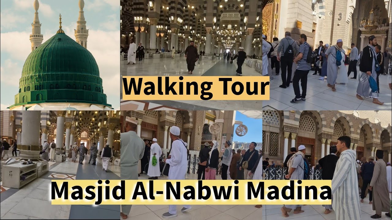 🌙 Madina Walking Tour Inside Masjid Al Nabawi | Most Beautiful Mosque in the World | Madina Ziyarat