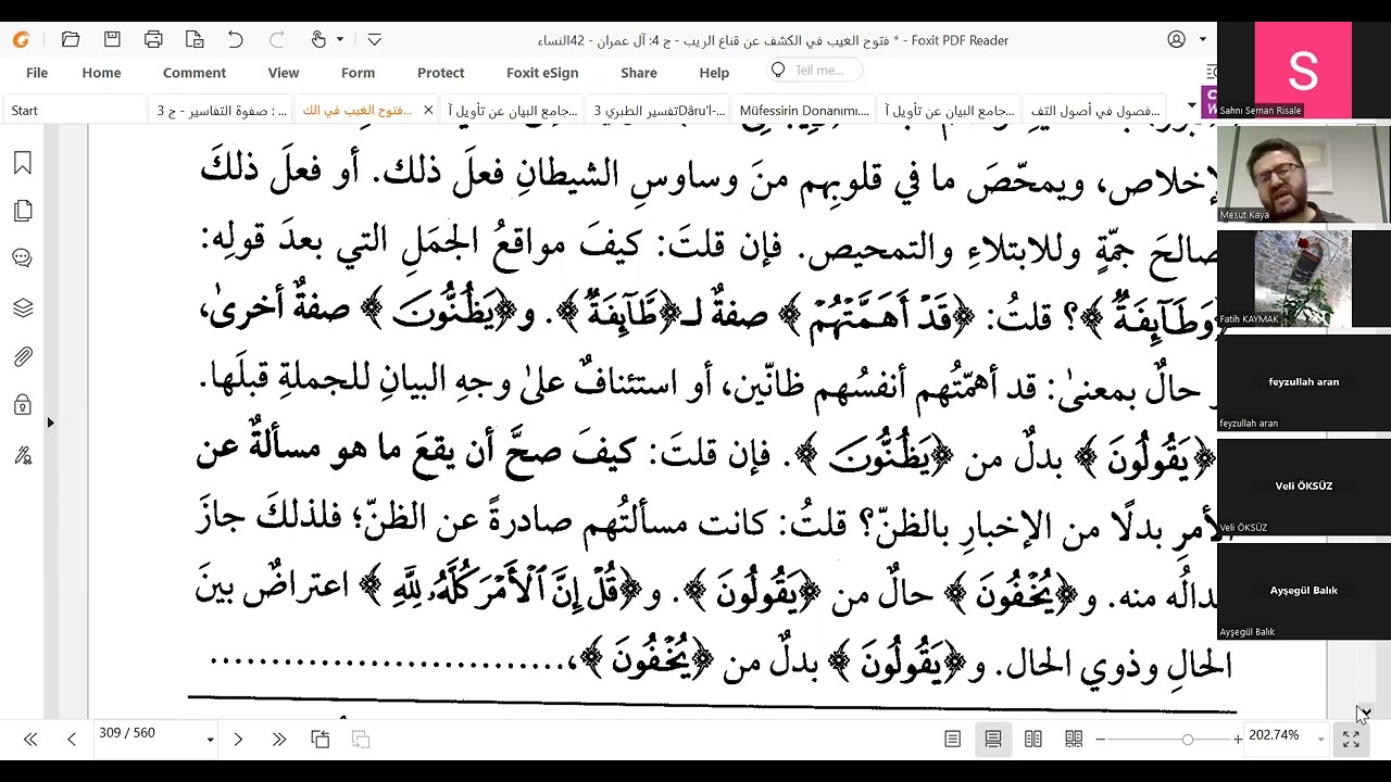 el-Keşşâf 32. Ders-Âli İmrân 154-158