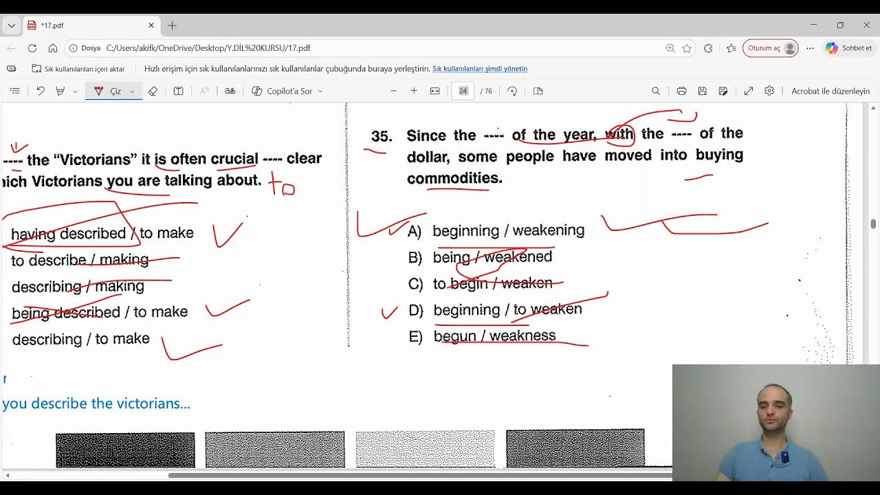 PARTICIPLES&GERUND INFINITIVE SORU ÇÖZÜMÜ-2
