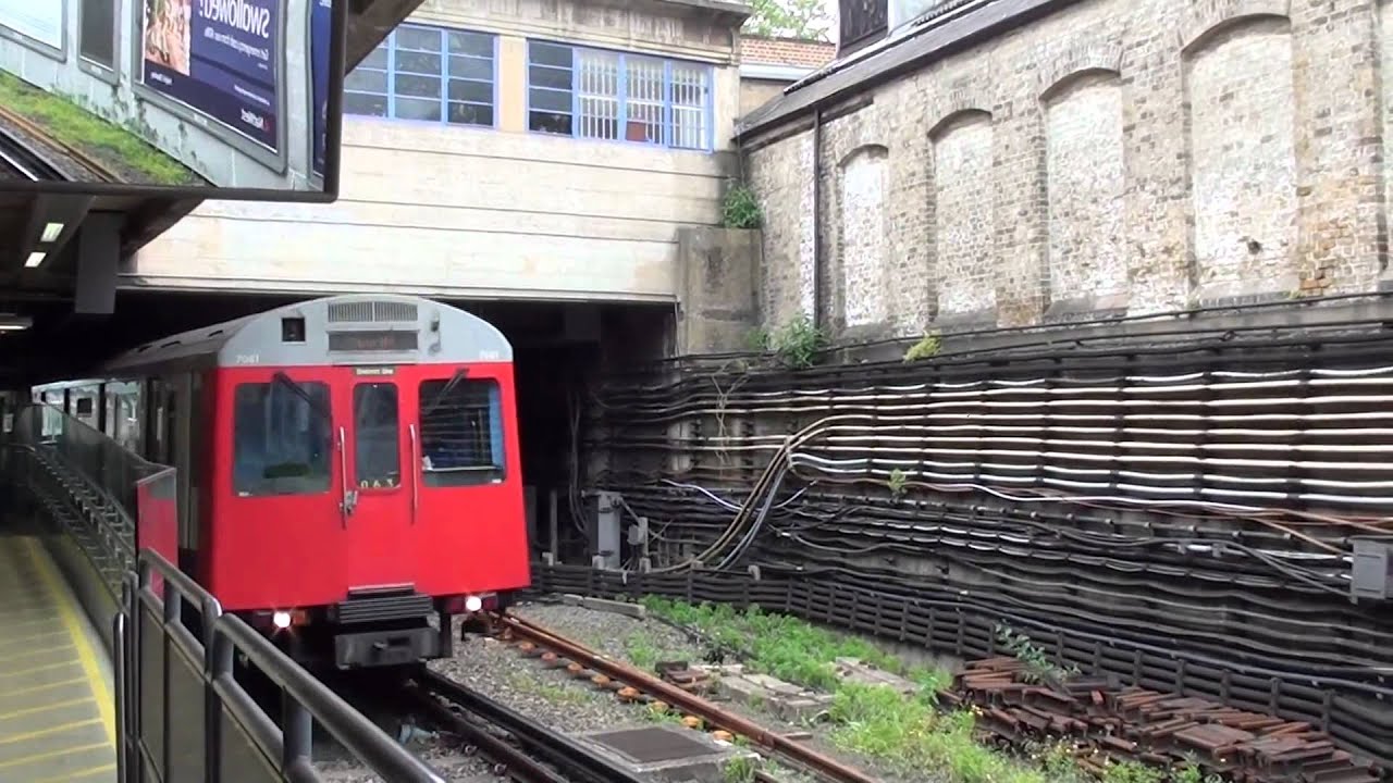 London Underground trains at Acton Town